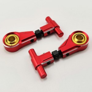 Aluminum Adjustable Front Upper Arm Set  For TT02 - Red
