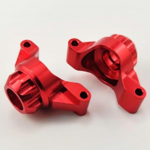 Aluminum Rear Hub/Knuckle Arm For TT02  RTOR01008A: Red 2pcs/set