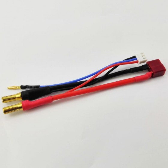 5.0mm Bullet Male to T-Plug (Deans) Female 2S Balance Charge Lead Connector 1M1F