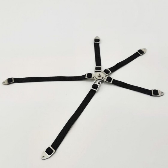 5-Point Safety Harness Racing Seat Belt Camlock Assembled for 1/10 RC cars - Black