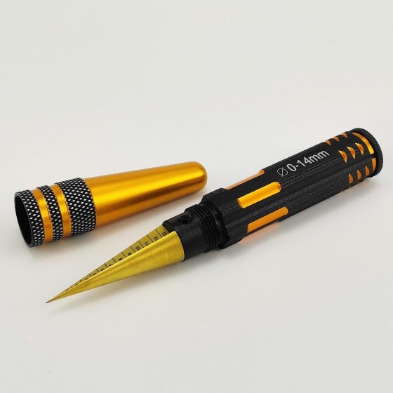 RC Car Body Reamer Universal 0-14mm Steel Hole Saw Expanding Opener Reamer Golden Black Color 