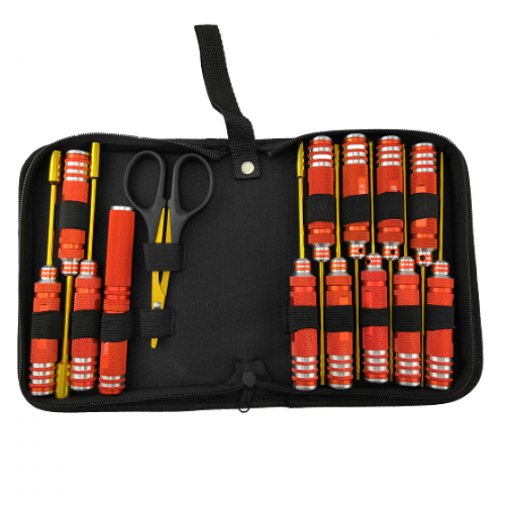 Complete 14in1 Classic Tool Bag - Red Set 14pcs: Orange