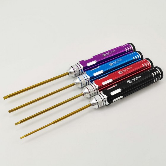 Classic Allen Wrench Set - Color Four RTT01FA1 Hex1.5 x 180mm - Black RTT01FA2 Hex2.0 x 180mm - Red RTT01FA3 Hex2.5 x 180mm - Blue RTT01FA4 Hex3.0 x 180mm - Purple Ti-Coated Tips