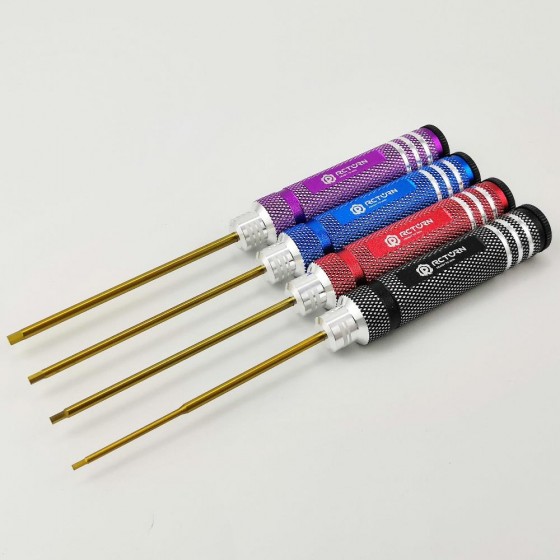 Classic Allen Wrench Set - Rank Color Four RTT01FB1 Hex1.5 x 180mm - Black RTT01FB2 Hex2.0 x 180mm - Red RTT01FB3 Hex2.5 x 180mm - Blue RTT01FB4 Hex3.0 x 180mm - Purple Ti-Coated Tips