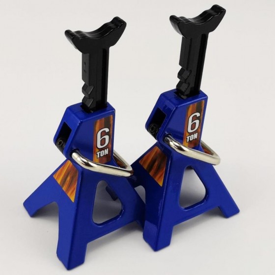 6 TON Scale Adjustable Height Metal Jack Stand Repairing Tool 73x50.5x44.5mm (2pcs) Red / Light Red / Blue / Light Blue / Black / White / Yellow