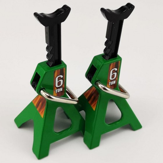 6 TON Scale Adjustable Height Metal Jack Stand Repairing Tool 73x50.5x44.5mm (2pcs) Red / Light Red / Blue / Light Blue / Black / White / Yellow