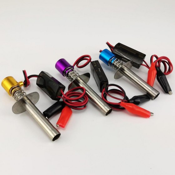 Lipo RC Engine Starter - Purple 1pcs/set  (For Input: 7.4V Lipo Battery Needed) - Purple / Blue / Gold