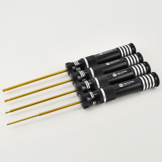 Classic Allen Wrench Hex Set - Long Black 4pcs