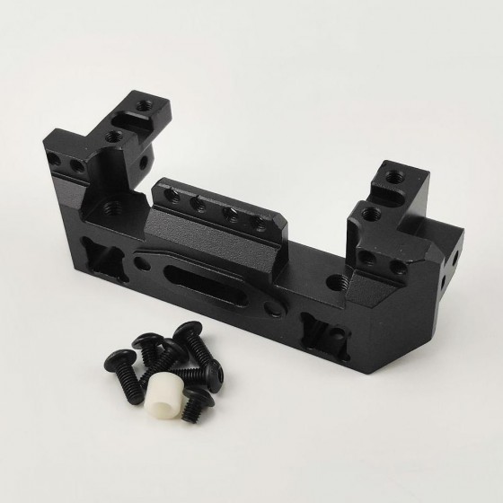 Aluminum Front Bumper Winch Servo Mount with Winch 25T Servo Horn & Rope Hook for TRX4 / TRX-4