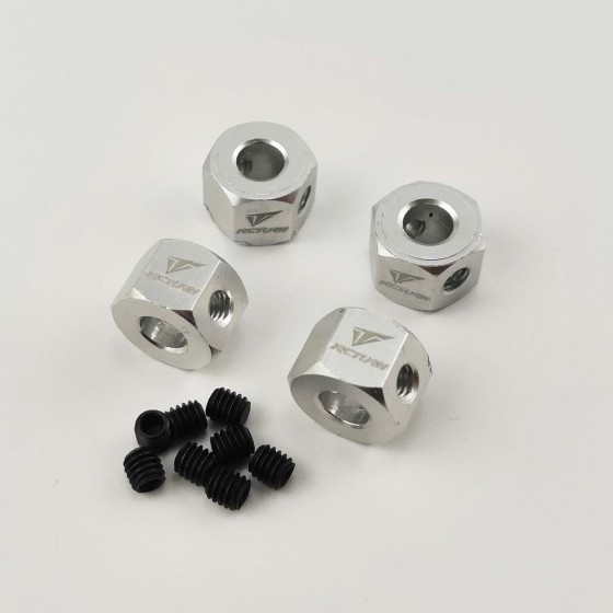 5mm to 12mm Wheel Hex Adaptor - Silver (for WPL and MN models)