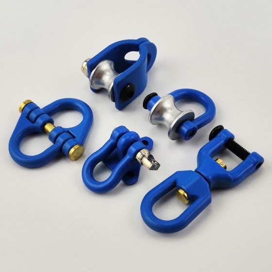 Scale Tow Shackles - Blue (1/10 Crawler SCX10/TRX4) 5pcs/set