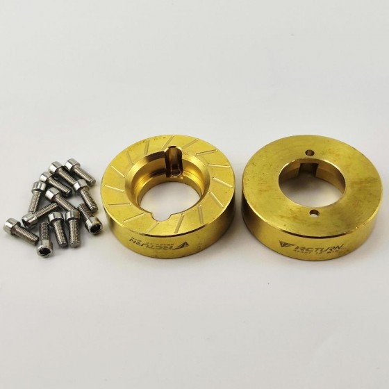 Brass Steering Wheel Weight for SCX10 II 68g/pc 38*38*11mm 2pcs/set