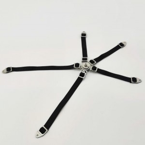5-Point Safety Harness Racing Seat Belt Camlock Assembled for 1/10 RC cars - Black