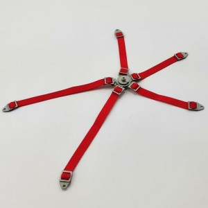 5-Point Safety Harness Racing Seat Belt Camlock Assembled for 1/10 RC cars - Red