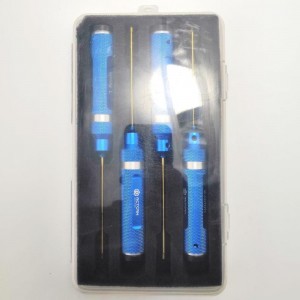 Classic Allen Wrench Hex Set - Long Blue 4pcs Hex1.5 /2.0/2.5/3.0 Titanium Coated Tips 4pcs/set Handle Dia: 20mm
