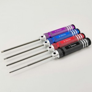 Classic Allen Wrench Set - Color Four Rank RTT02FB1 Hex1.5 x 180mm - Black RTT02FB2 Hex2.0 x 180mm - Red RTT02FB3 Hex2.5 x 180mm - Blue RTT02FB4 Hex3.0 x 180mm - Purple White Steel Tips