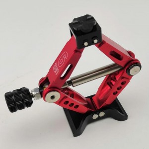 Jack Stand 6 Ton Scale, Aluminum Alloy, Adjustable  RTEL01014B: Black Red 78x80x28mm