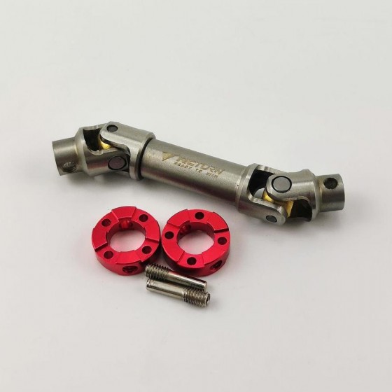 57.5-76mm Stainless Steel Center Driveshaft CVD Set for Tamiya 1/14 RC Tractor Truck 1pc/set Rod Dia: 10mm Middle Dia: 8mm Bore Dia: 4.6mm and other 1/10th Crawler
