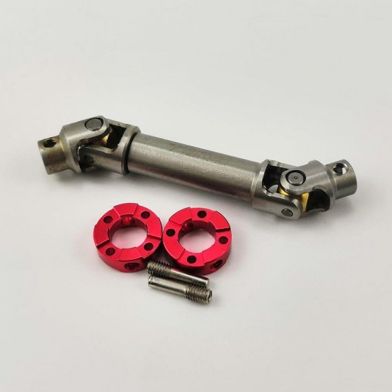63-85mm Stainless Steel Center Driveshaft CVD Set for Tamiya 1/14 RC Tractor Truck 1pc/set Rod Dia: 10mm Middle Dia: 8mm Bore Dia: 4.6mm and other 1/10th Crawler