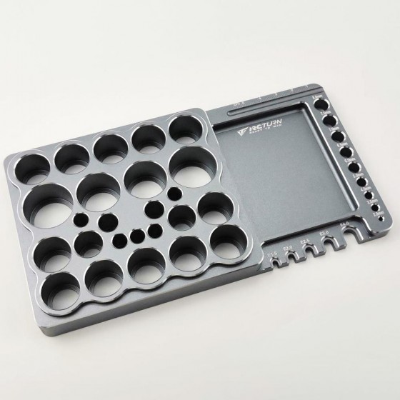 24 Holes Aluminum RC Tool Stand - TiColor 186.5*100*18mm 360g