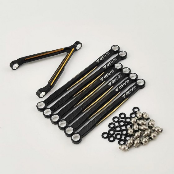 Alloy Crawler Wheelbase Links Set for SCX24 Jeep Wrangler - Gold Side (Aluminum Link Set)