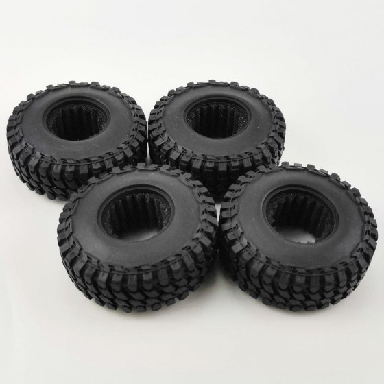 Crawler Tires 55x55x20mm with Foam for SCX24 4pcs/set