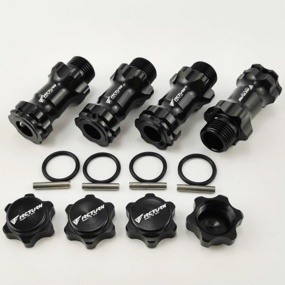 Aluminum 30mm Extension 17mm Wheel Hex Adapter - Black (RTWH021B1 ​Wheel Hex Adaptor 12mm to 17mm - 23mm Offset Extender​)