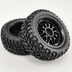 B Type - Black 1/10 Rally Tires for HSP94123 94122, 12mm hex   75x30mm,   4pcs/set without gluded