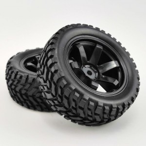 J Type - Black 1/10 Rally Tires for HSP94123 94122, 12mm hex   75x30mm,   4pcs/set without gluded