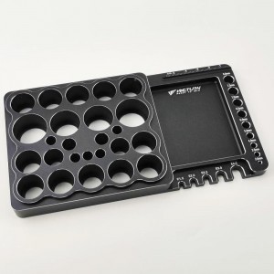 24 Holes Aluminum RC Tool Stand - Black 186.5*100*18mm 360g