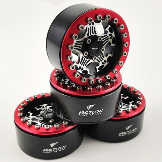 1.9'' Aluminum Beadlock Crawler Wheels 4pcs - Skull Five 4pcs/set