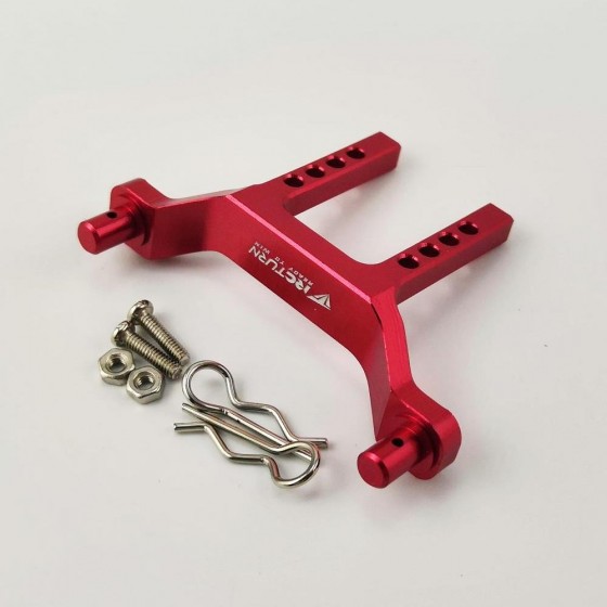 Alloy Front Body Mount Post Set - Red For Traxxas 1/18 LaTrax Teton