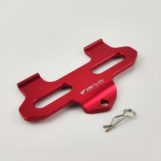 Alloy Battery Tray  - Red For Traxxas 1/18 LaTrax Teton (Battery Hold-Down Plate / Battery Holder)