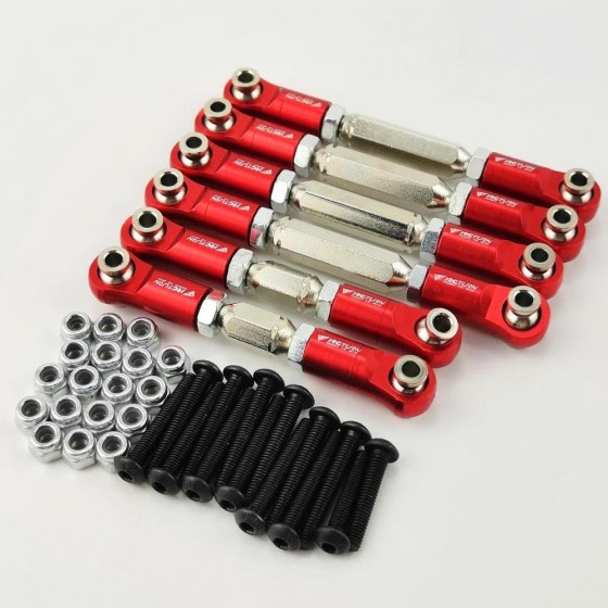 Aluminium Turnbuckle Link Set - Red For ARRMA 1/10 SENTON