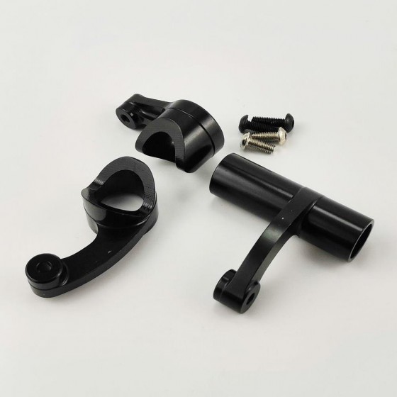 Alloy Steering Set - Black for  Arrma Kraton / Senton / Talion / Typhon / Limitless 