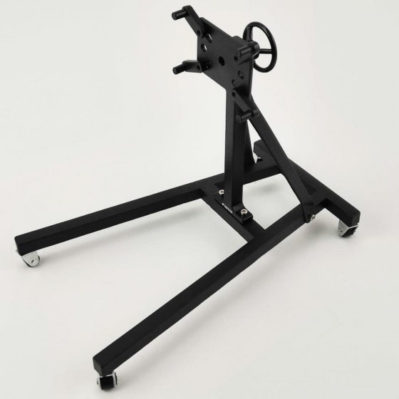 Metal 1/10 Scale RC Car Foldable Engine Repair Stand - Black 150x90x120mm (Unassemblied)