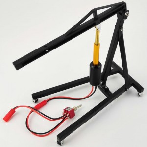 Metal 1/10 Scale RC Car Foldable Engine Repair Stand / Shop Crane Lift - Black 150x90x158mm (Unassemblied)