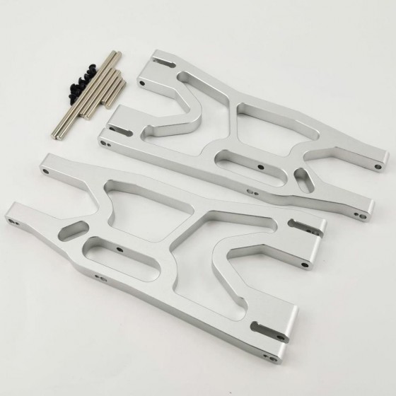 Aluminum Front/Rear Down Suspension Arms - Silver for TRAXXAS 1/5 X-MAXX 77076-4