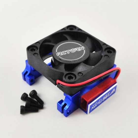 Metal Heat Sink for Traxxas Velineon ESC with 30x30mm Fan - Blue (Traxxas slash 4X4)