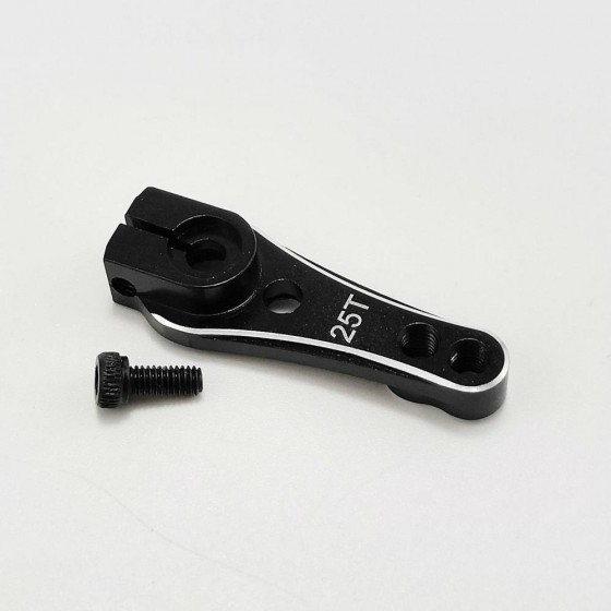 Aluminum RC Servo Horn - 25T 33mm, L=18/22mm, Black