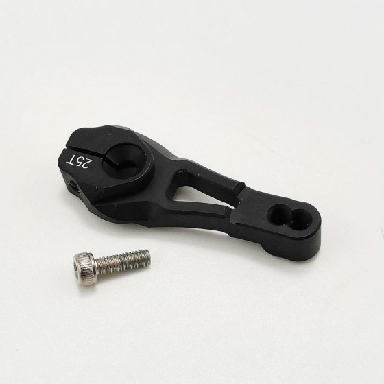 Aluminum RC Servo Horn - 25T 32mm, L=20/15/10mm, Black