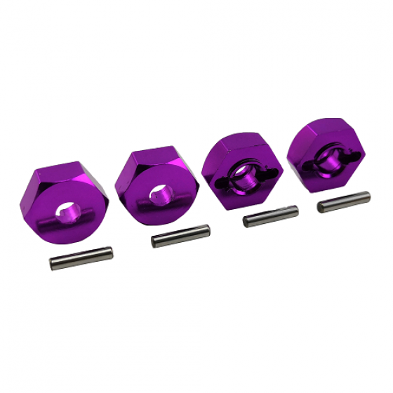 Wheel Hex Adaptor Stock Hex12x5mm - Alloy Purple / Gold / Silver