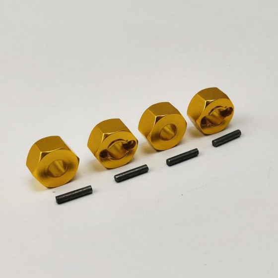 Wheel Hex Adaptor +2 Extensions - Alloy Red / Blue / Gold / Silver