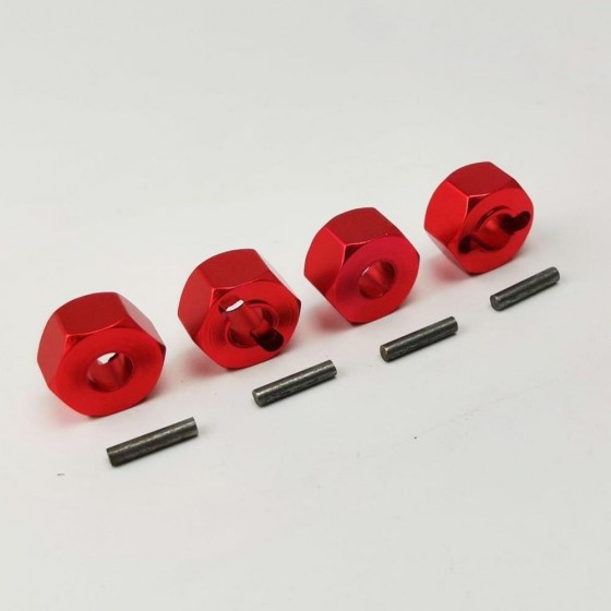 Wheel Hex Adaptor +2 Extensions - Alloy Red / Blue / Gold / Silver