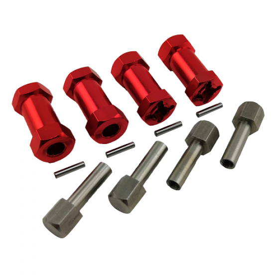 Wheel Hex Adaptor +20 Extensions Hex12x25mm Screw: M8x24.5mm RTWH02002A: Red RTWH02002B: Black RTWH02002C: Blue 1set/bag