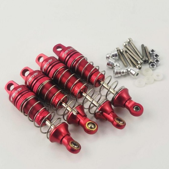 Alloy Front & Rear Spring Dampers - Red for TEAM LOSI MINI-T 2.0 2WD (60mm - Rear / 50mm - Front)
