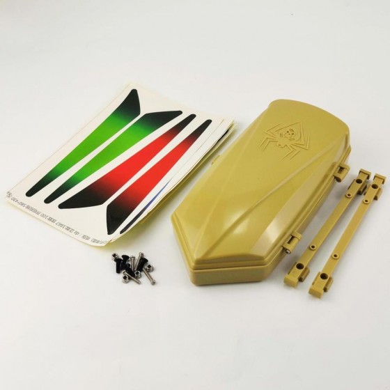Plastic RC Car Scale Rooftop Travel Box - Desert Yellow Box Size: 180x85x42mm