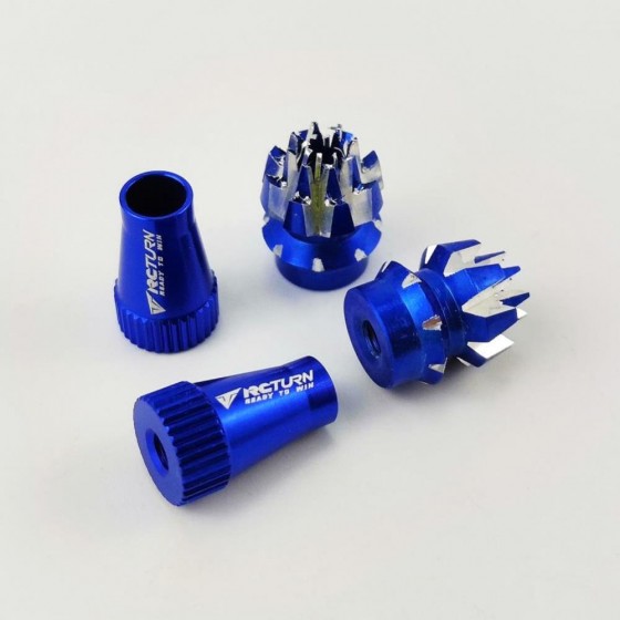 Alloy RC Transmitter Stick Ends for Futaba / DJI Phantom 3/4 / Inspire - Blue Bore: M3 (Anti-slipping Cap / Control Rocker)