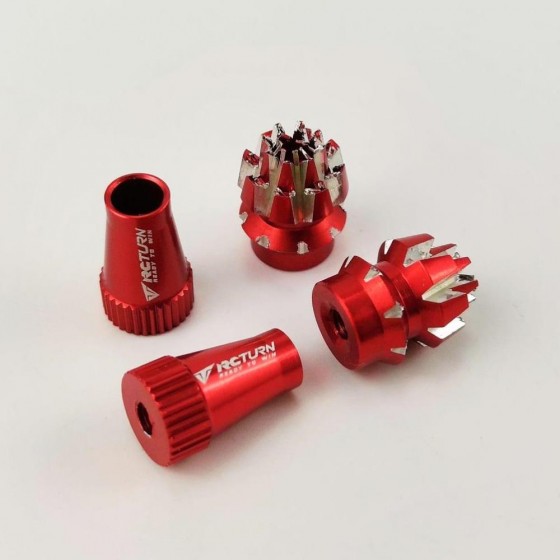 Alloy RC Transmitter Stick Ends for Futaba / DJI Phantom 3/4 / Inspire - Red Bore: M3 (Anti-slipping Cap / Control Rocker)