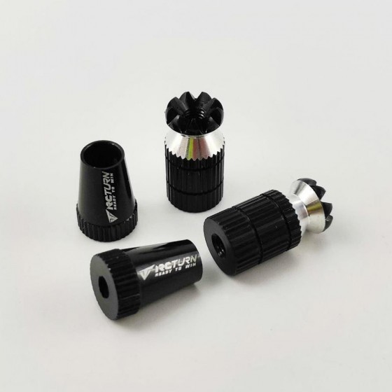 Alloy RC Transmitter Stick Ends for Futaba / Walkera /  FrSky / Radiolink and Flysky - Black Bore: M3 (Anti-slipping Cap / Control Rocker)